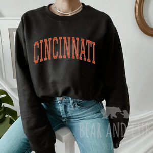 Cincinnati Sweatshirt, Football Crewneck, Ohio Football, Cincinnati Sweatshirt, Cincinnati Fan Shirt, Ohio Gift, Cincinnati Ohio Sweatshirt