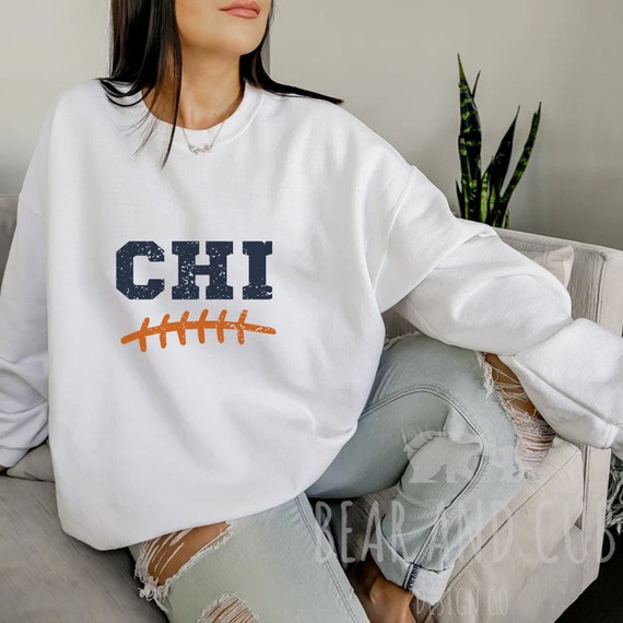 Vintage Chicago Crewneck, Retro Football Sweatshirt, Mens and Womens Sweatshirt, Throwback Chicago Sweatshirt, Gameday Crewneck, Chicago Tee
