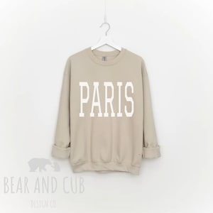 Oversized Paris Sweatshirt, Throwback Paris Crewneck Sweatshirt, Paris France Gift, Paris Shirt, Paris France Crewneck, Paris Sweatshirt
