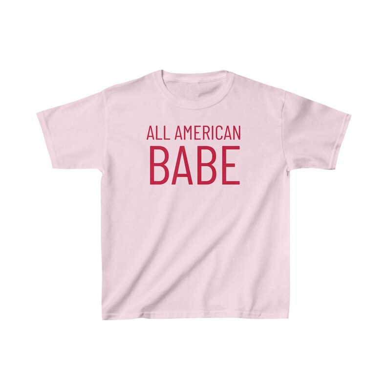 All American BABE Kids Cotton Tee, Toddler Tshirt, All American Babe Shirt, 4th of July Kids Shirt, Independence Day, Patriotic Toddler Tee image 7