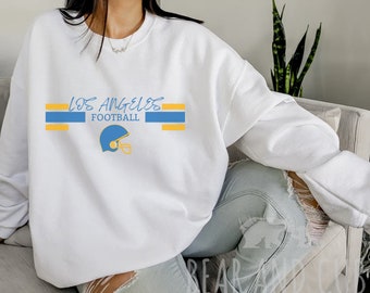 Los Angeles Football Crewneck, Retro LA Football Sweatshirt, Men's and Women's Sweatshirt, Throwback Los Angeles Shirt, Gameday Crewneck