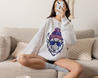 Vintage Style Buffalo Football Sweatshirt, Buffalo Crewneck, New York Football, Buffalo Fan Sweatshirt, Buffalo Crewneck, Buffalo New York