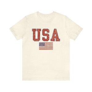 Vintage USA Tee, Retro Style USA Tshirt, Patriotic Shirt, 4th of July Party Outfit, Made in Usa Shirt, 4th Of July Tee, USA Unisex T-Shirt image 4