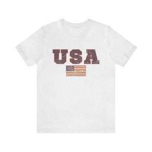 USA Flag Shirt, 4th of July Shirt, Oversized USA Tshirt, Vintage usa Shirt, Usa Flag Tee, Usa Graphic T-Shirt, USA Unisex Short Sleeve Tee image 5