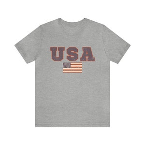 USA Flag Shirt, 4th of July Shirt, Oversized USA Tshirt, Vintage usa Shirt, Usa Flag Tee, Usa Graphic T-Shirt, USA Unisex Short Sleeve Tee image 8