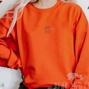 Iced Coffee Ghost Sweatshirt, Ghost With Coffee Sweatshirt, Fall Coffee Crewneck, Cute Ghost Sweatshirt, Spooky Coffee Lovers Sweatshirt