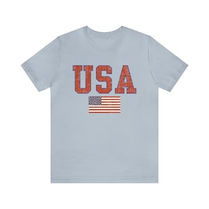 Vintage USA Tee, Retro Style USA Tshirt, Patriotic Shirt, 4th of July Party Outfit, Made in Usa Shirt, 4th Of July Tee, USA Unisex T-Shirt image 5