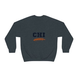 Vintage Chicago Crewneck, Retro Football Sweatshirt, Mens and Womens Sweatshirt, Throwback Chicago Sweatshirt, Gameday Crewneck, Chicago Tee Dark Heather