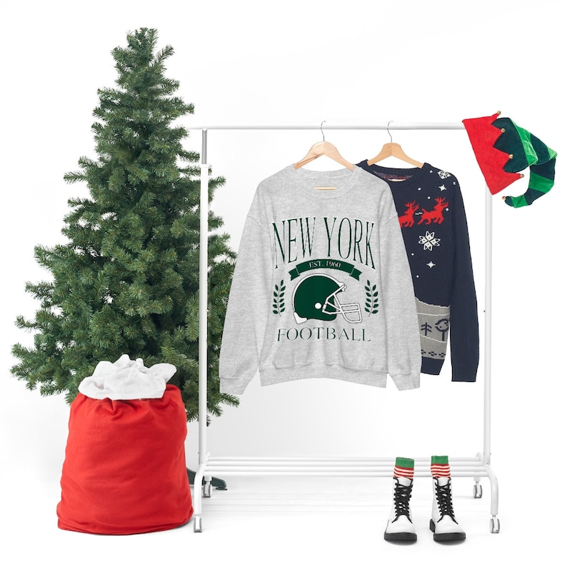 Vintage Style New York Football Sweatshirt, New York Crewneck, New York Football, NYC Sweatshirt, New York Crewneck, New York Fan T-Shirt Ash