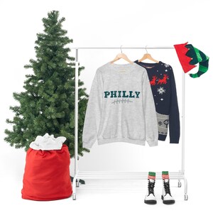 Vintage Philadelphia Football Crewneck Sweatshirt, Distressed Philly Sweatshirt, Philadelphia Fan Crewneck Shirt,Philly Gift,Philly Game Day Ash