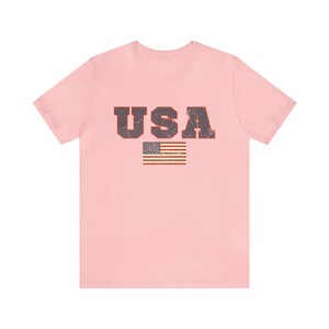 USA Flag Shirt, 4th of July Shirt, Oversized USA Tshirt, Vintage usa Shirt, Usa Flag Tee, Usa Graphic T-Shirt, USA Unisex Short Sleeve Tee image 7