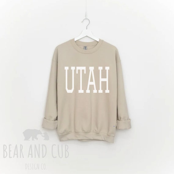Oversized Utah Sweatshirt, Throwback Utah Crewneck Sweatshirt, Utah Shirt, Utah Gift, Salt Lake City Sweatshirt, SLC Crewneck, College Gift
