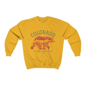 Colorado Crewneck Sweatshirt, Vintage Colorado Sweatshirt, Colorado Sweater, College Sweatshirt, Oversized Sweater, Hiking Shirt, Mountain T image 7