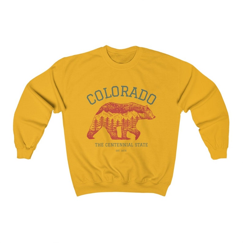 Colorado Crewneck Sweatshirt, Vintage Colorado Sweatshirt, Colorado Sweater, College Sweatshirt, Oversized Sweater, Hiking Shirt, Mountain T image 7