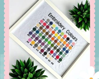 PES Embroidery File New Brothread (64 Brother Colours) Embroidery Colour Chart | Instant Download |