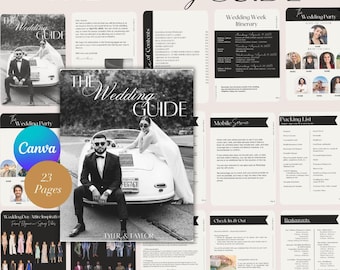 Wedding Week Itinerary Template: Destination Wedding Guide, Canva (Digital Download)