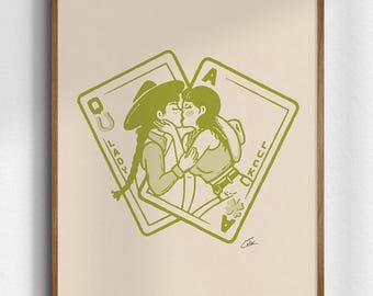 Lady Luck, Cowgirl Giclée Fine Art Print, Retro Cowgirl Art, Vintage Cowgirl Wall Art, Western Wall Decor, UNFRAMED