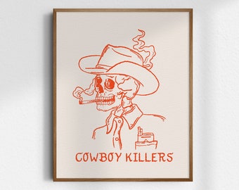 Cowboy Killers, Giclée Fine Art Print, Western Art Print, Western Wall Art, Wild West Art, Cowgirl Art, Cowgirl Print, UNFRAMED