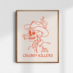 Cowboy Killers, Giclée Fine Art Print, Western Art Print, Western Wall Art, Wild West Art, Cowgirl Art, Cowgirl Print, UNFRAMED