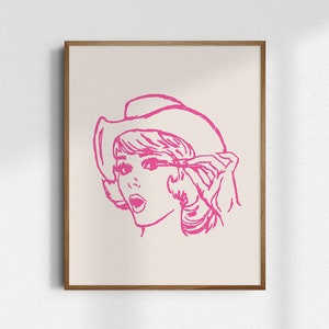 Máscara de rímel glam vaquera, impresión artística giclée, impresión de arte occidental, arte de pared occidental, arte de vaquera, impresión de vaquera, arte retro, sin marco