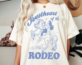 Sweetheart of the Rodeo, Comfort Colors Shirt, Cowgirl fashion, Cowgirl shirt, vintage cowgirl, vintage western fashion