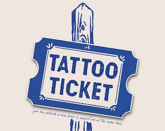 Tattoo Ticket, Permission To Use One Design For A Single Tattoo