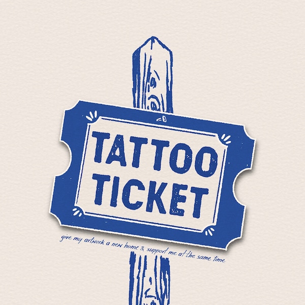 Tattoo Ticket, Permission To Use One Design For A Single Tattoo