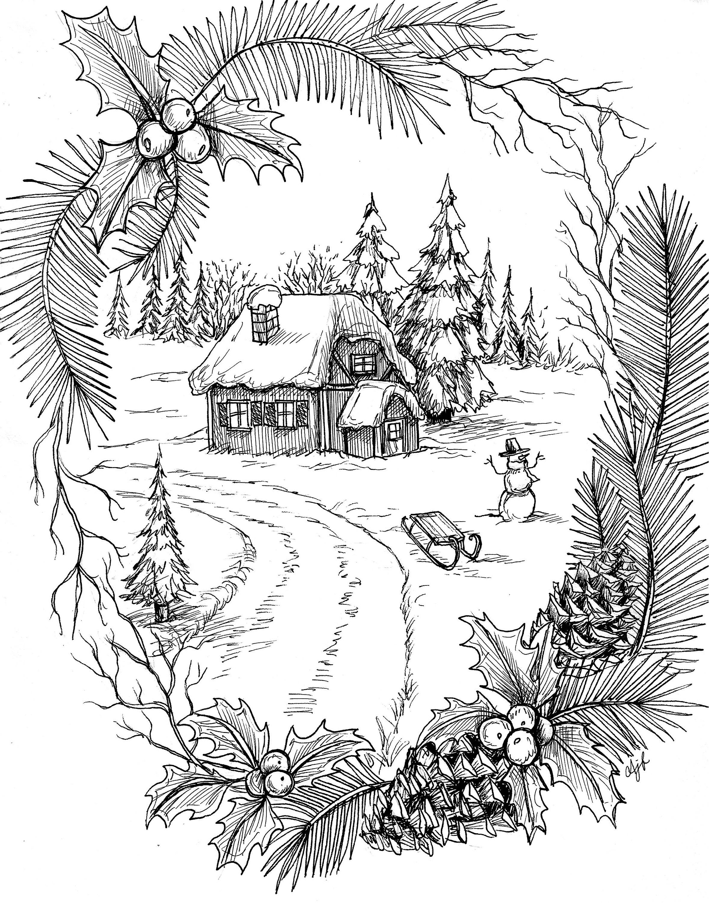 The Ultimate Winter Coloring Book: 101 Winter Scenes for Adults and  Seniors: A Holiday Coloring with Winter Landscapes, Winter Wonderlands and  More!