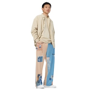 All-over print unisex wide-leg pants