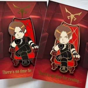 Leon S. Kennedy Throne Enamel Pin