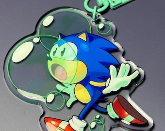 Sonic the Hedgehog 3 inch Acrylic Charm Keychain Keyring