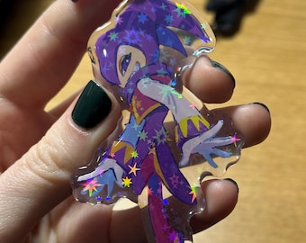 ナイツ・イントゥ・ドリームス 3.5インチ スパークルアクリルチャームキーチェーン キーリング