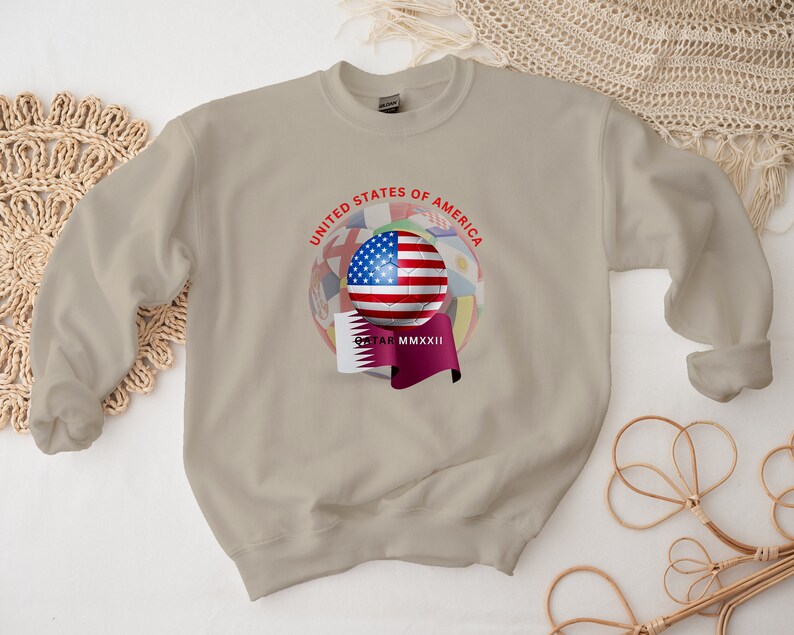 USA Football Fan Sweatshirt Qatar World Cup 2022 Tshirt Etsy