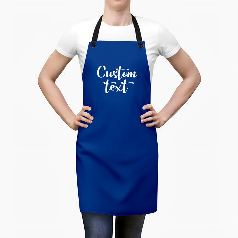 Custom Text Apron Personalized Kitchen Apron Custom Apron Etsy