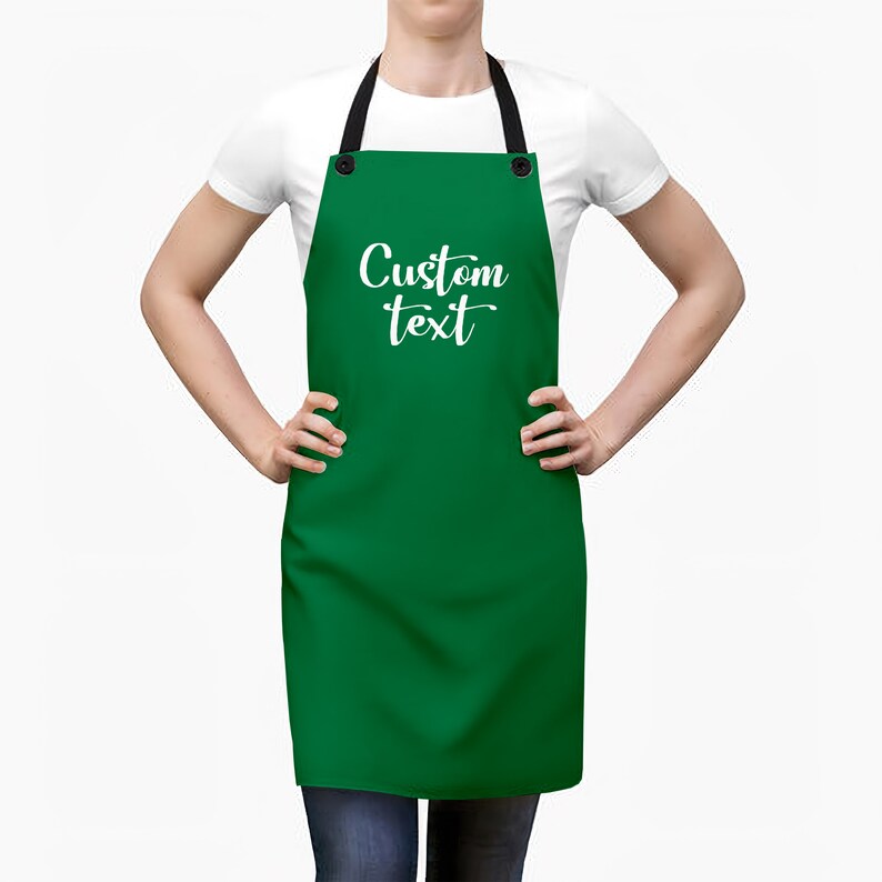 Custom Text Apron Personalized Kitchen Apron Custom Apron Etsy