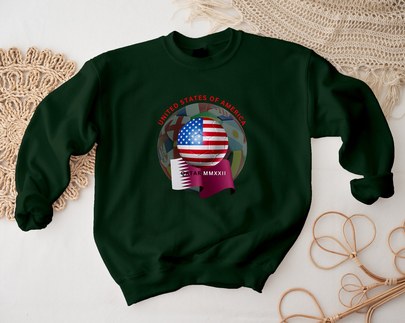 USA Football Fan Sweatshirt Qatar World Cup 2022 Tshirt Etsy