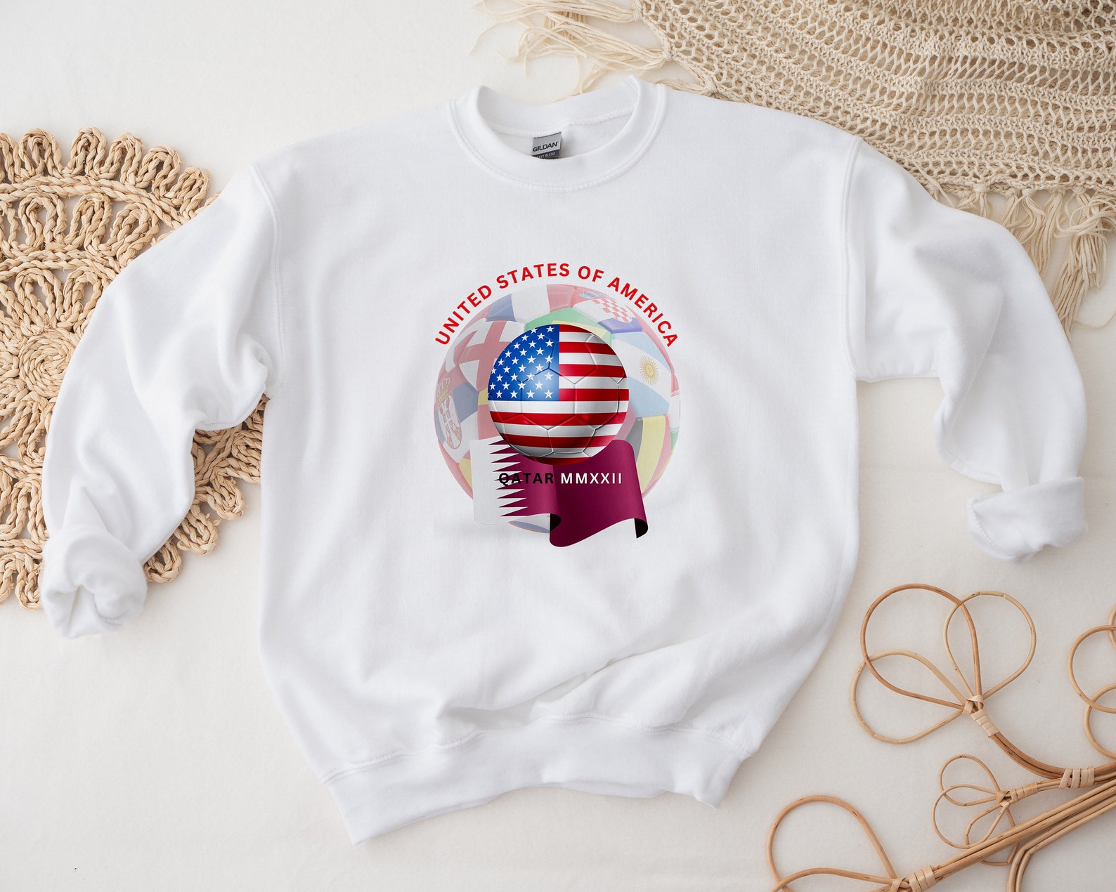 USA Football Fan Sweatshirt Qatar World Cup 2022 Tshirt Etsy