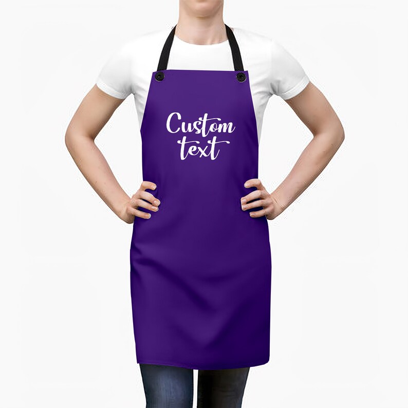 Custom Text Apron Personalized Kitchen Apron Custom Apron Etsy
