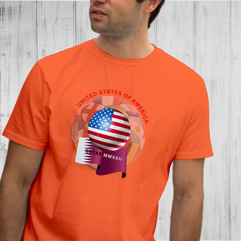 USA Football Fan Tshirt Qatar World Cup 2022 Tshirt 2022 Etsy