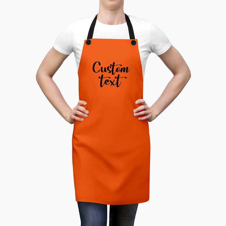 Custom Text Apron Personalized Kitchen Apron Custom Apron Etsy