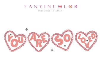 Valentine's Day Heart Embroidery Design,  Valentine's Day Embroidery File, 4 sizes, Instant Download