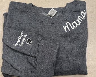 Granny Sweatshirt with Grandkids Names, Custom Embroider Granny Sweatshirt, Personalized Gift for Granny, Mother's Day Gift