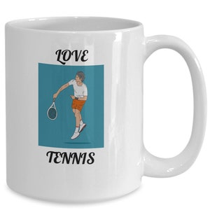 Mug tennis love, tennis player, gift thanksgiving tennis, gift dad, gift son, christmas
