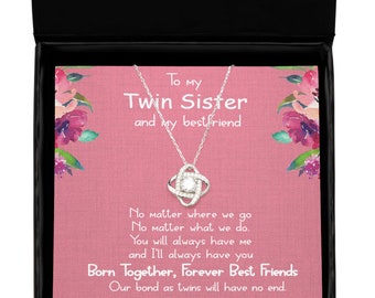 Twin sister, necklace twin sister, gift twin sister, from twin sister, love gift twin sister