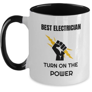 Mug gift electrician, mug funny electrician, best electrician gift, gift electrician from client, gift from family. best electrician, gif...
