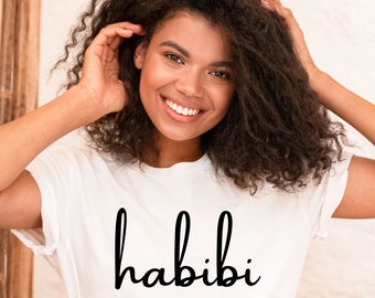 Habibi Arabisch Schrift Unisex T-Shirt