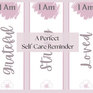 Positive Affirmation Bookmarks I Am Bookmarks Affirmation Bookmarks Bookmarks Self-Love Bookmarks Printable Bookmarks Instant Download imagem 2