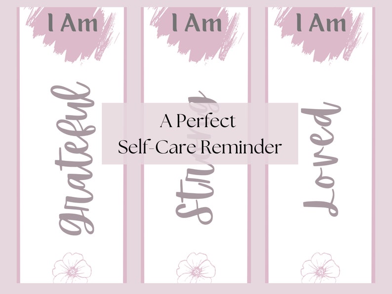 Positive Affirmation Bookmarks I Am Bookmarks Affirmation Bookmarks Bookmarks Self-Love Bookmarks Printable Bookmarks Instant Download imagem 2