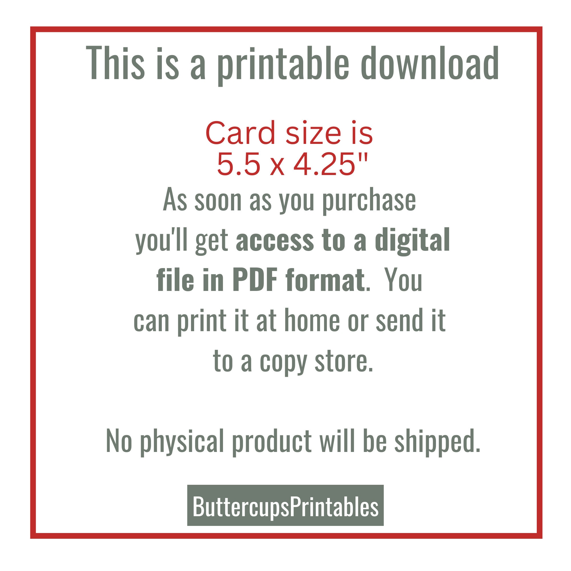 Printable Christmas Card, Merry Christmas Card, Christmas Tree Card ...