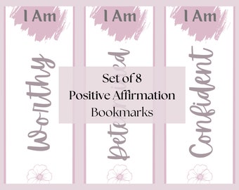 Positive Affirmation Bookmarks| I Am Bookmarks| Affirmation Bookmarks| Bookmarks| Self-Love Bookmarks| Printable Bookmarks| Instant Download